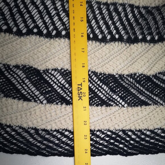 LRL Lauren Jeans Co. Ralph Lauren Ladies Size Small Navy & Beige Open Cardigan - Picture 9 of 9